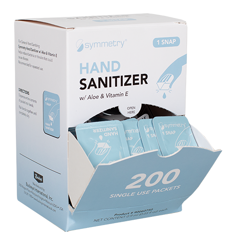 Symmetry Hand Sanitizer 1-Snap 200 Carton